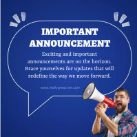 Important Announcement Template | PosterMyWall
