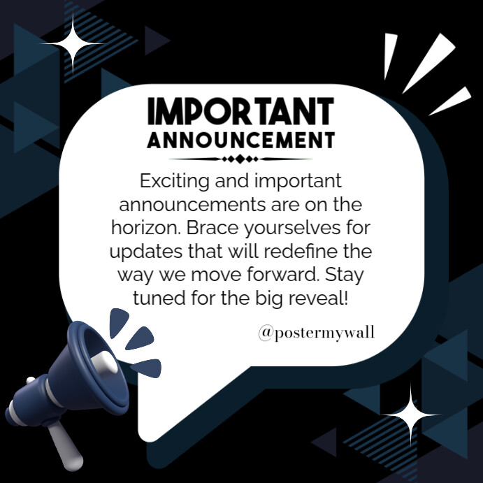 Important Announcement Template | PosterMyWall