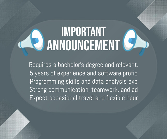 Ba Announcement Script important announcement เทมเพลต | PosterMyWall