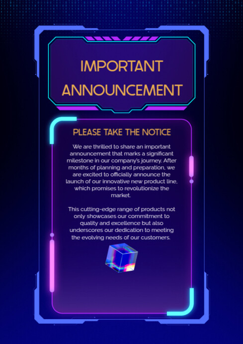 Product Launch Announcement A4 Template | PosterMyWall