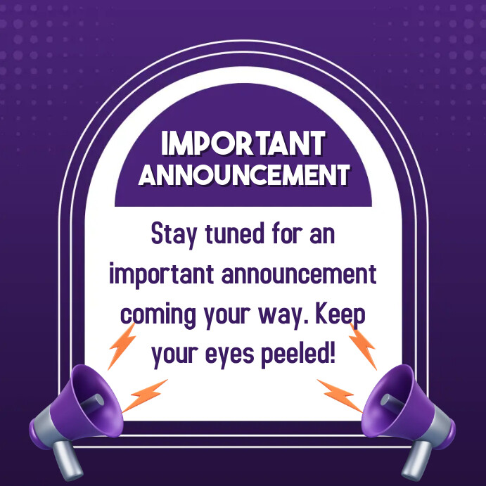 Important Announcement Template | PosterMyWall