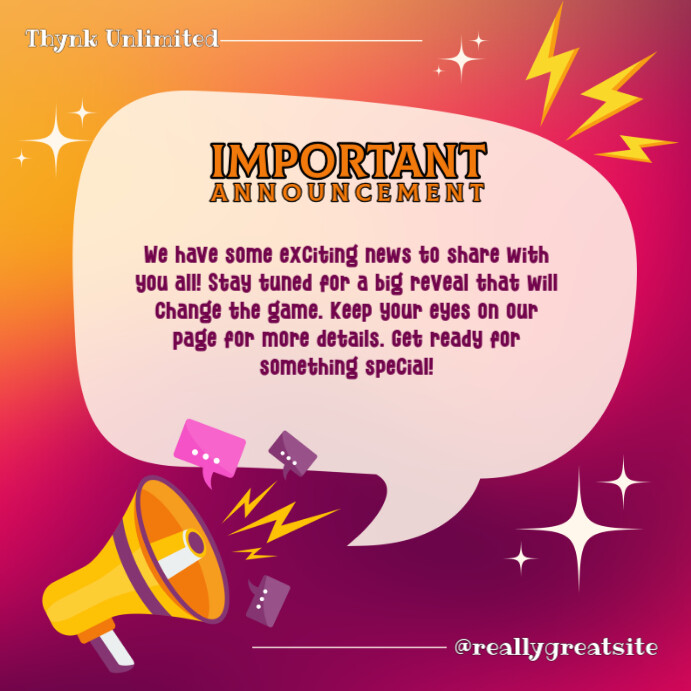Important Announcement Template | PosterMyWall