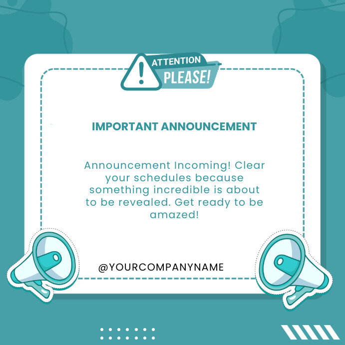 Important Announcement Template | PosterMyWall