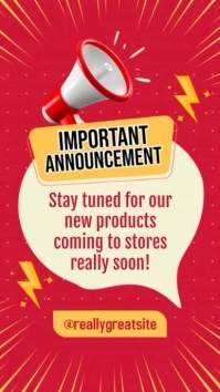 Important Announcement Historia de Instagram template