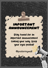 Important Announcement A4 template