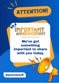 Important Announcement A5 template