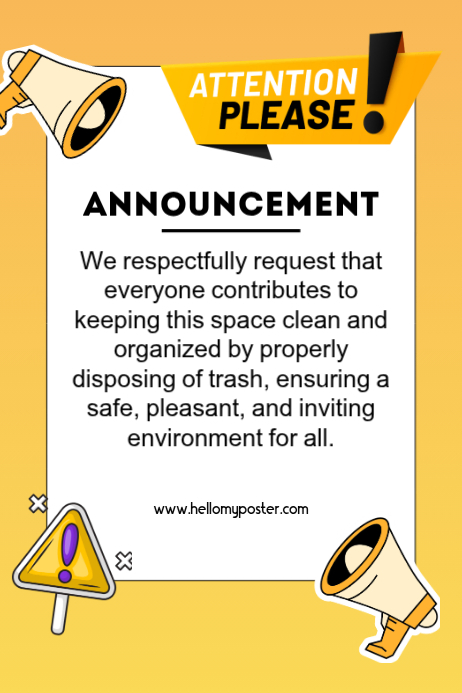 Important Announcement Template | PosterMyWall