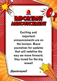 Important Announcement A4 template