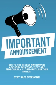 Important announcement flyer template Affiche