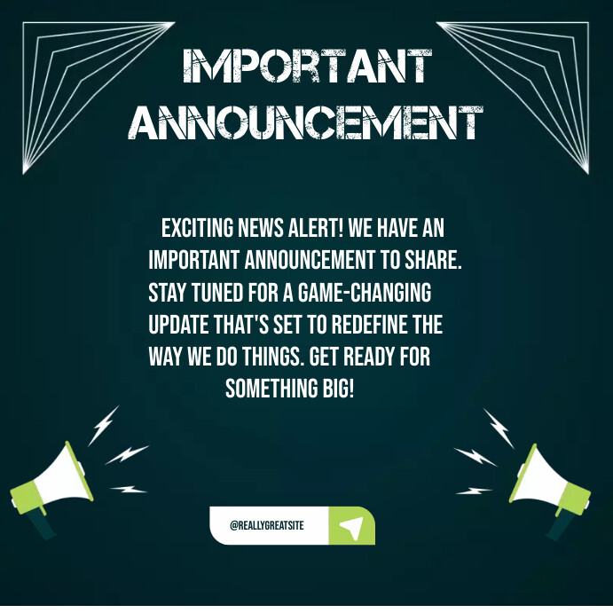 Copy of IMPORTANT ANNOUNCEMENT INSTAGRAM POST (1) | PosterMyWall