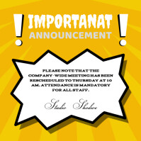 Important Announcement Template | PosterMyWall