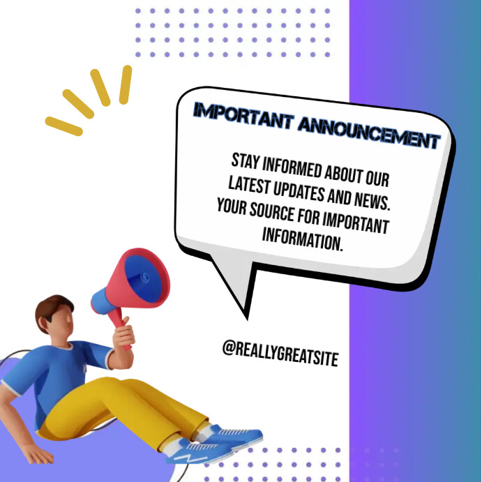 IMPORTANT ANNOUNCEMENT INSTAGRAM POST template