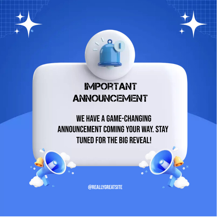 Important Announcement INSTAGRAM POST Template PosterMyWall