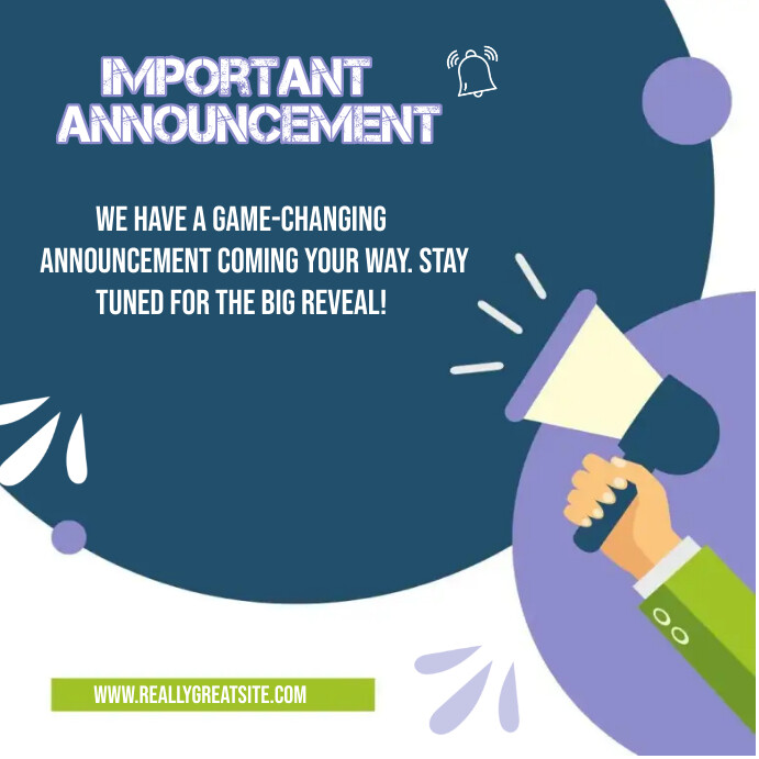 Copy of IMPORTANT ANNOUNCEMENT INSTAGRAM POST | PosterMyWall