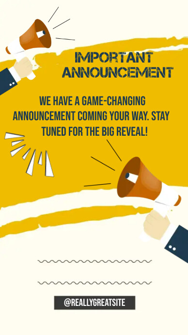 Important Announcement INSTAGRAM STORY Indaba yaku-Instagram template