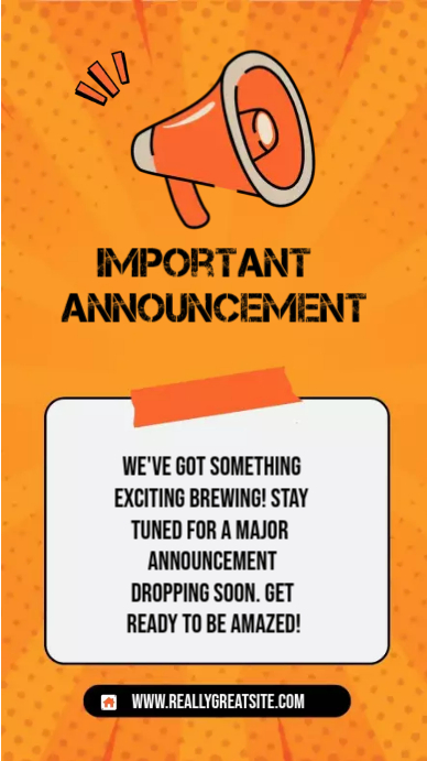 Announcement Facebook Story Templat | PosterMyWall