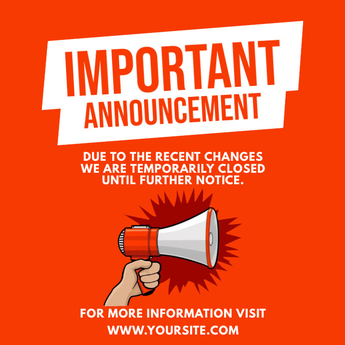 Important Post Note IMPORTANT ANNOUNCEMENT Post (1) Template | PosterMyWall