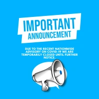 IMPORTANT ANNOUNCEMENT Post Instagram-Beitrag template