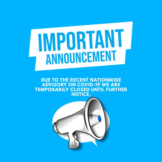 Update Urgent Posts IMPORTANT ANNOUNCEMENT Post Template | PosterMyWall