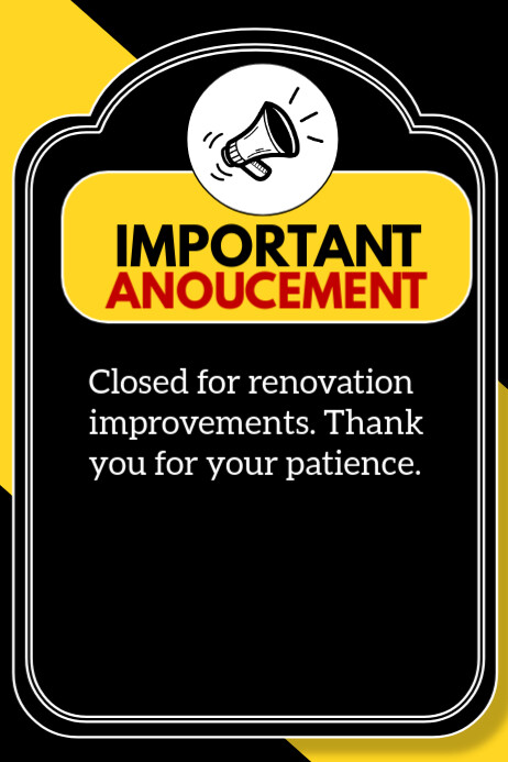 Important announcement poster Template | PosterMyWall