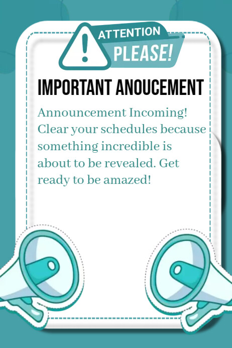 important announcement poster Template | PosterMyWall