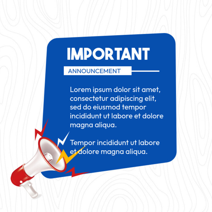 Copy of Important Announcement poster | PosterMyWall