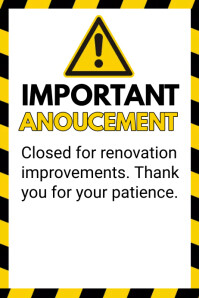 important announcement poster Template | PosterMyWall