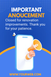 important announcement poster Template | PosterMyWall