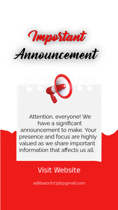 Copy of Important announcement poster | PosterMyWall