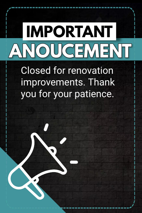 important announcement poster Template | PosterMyWall