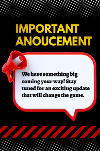 Important announcement poster Template | PosterMyWall