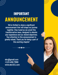 Announcement Guide Important announcement template | PosterMyWall