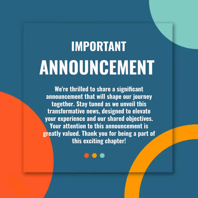 Important announcement template flyer | PosterMyWall