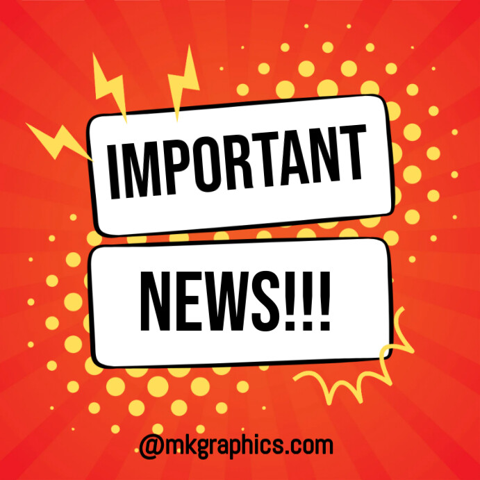 Plantilla de Important new | PosterMyWall