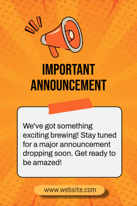 Important notes/announcement 海报 template