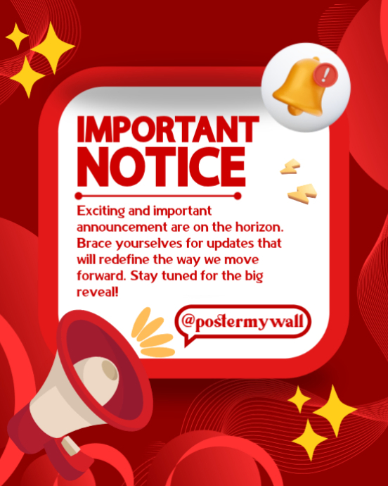 Important Announcement Template | PosterMyWall