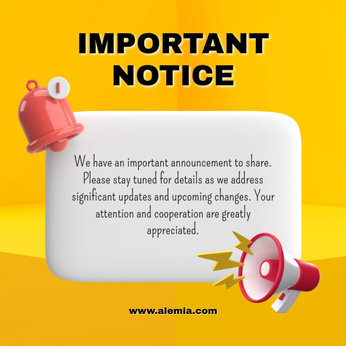 Important Notice Computer Important Notice Template | PosterMyWall