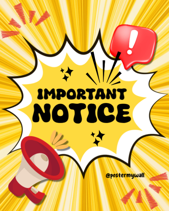 Important Notice Template | PosterMyWall