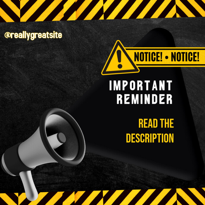 Plantilla de Important Reminder | PosterMyWall