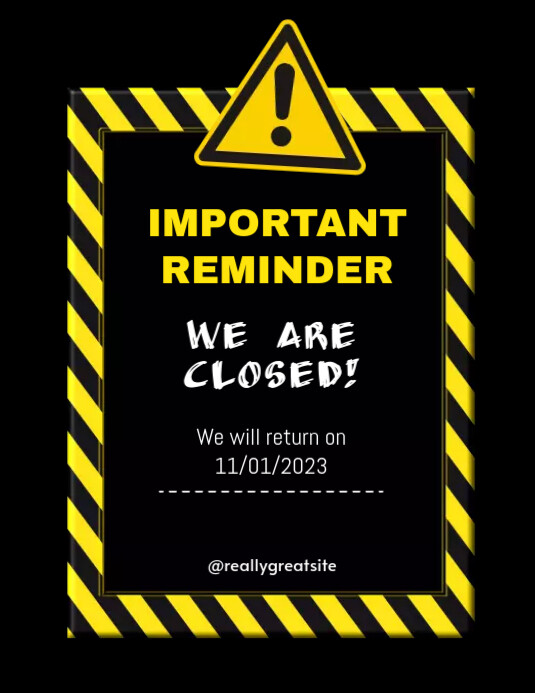 Important Reminder Template | PosterMyWall