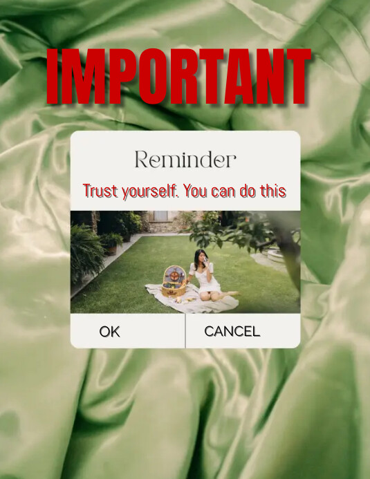 Reminder Poster Example Important reminder Template | PosterMyWall