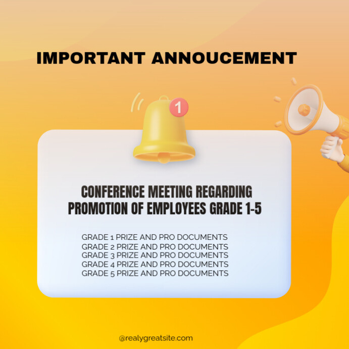 improtant annoucement conferences and meeting 2025 Template PosterMyWall