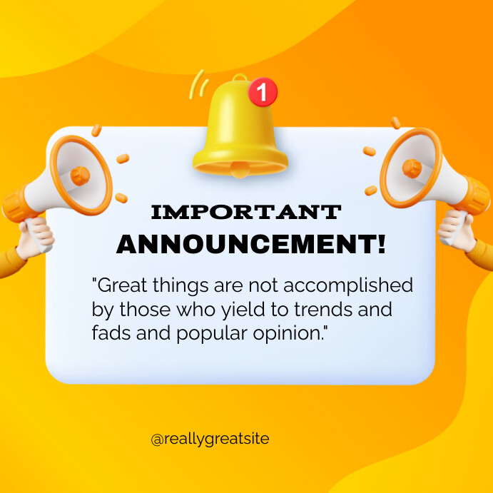 Improtant Notice For You A Great Announcement Template PosterMyWall Improtant Notice For You A Great Announcement Template PosterMyWall
