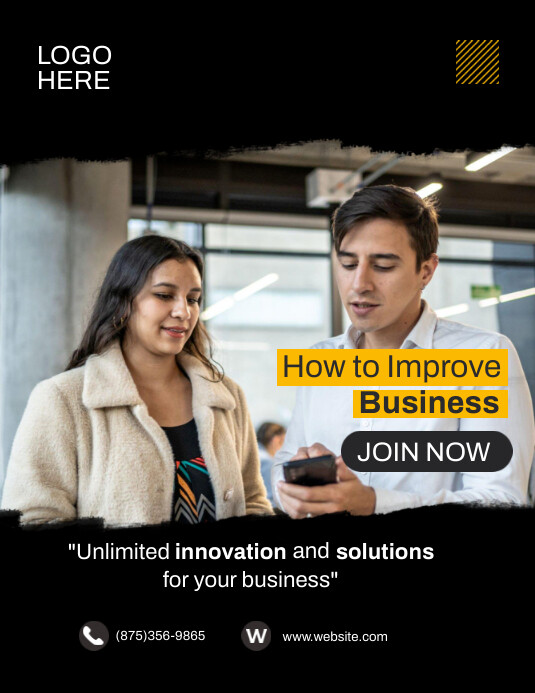 Improve Business Ads Flyer (US Letter) template