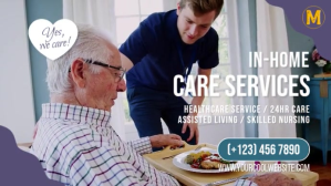 In-Home Care Services Video Ad Digitalt display (16:9) template