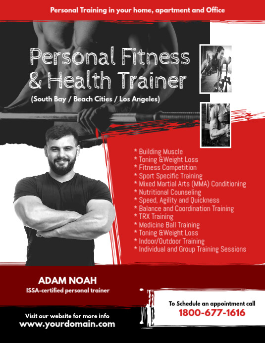 InHome Personal Trainer Flyer Template PosterMyWall
