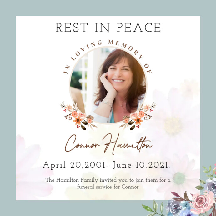 IN LOVING MEMORIAM FUNERAL Template PosterMyWall