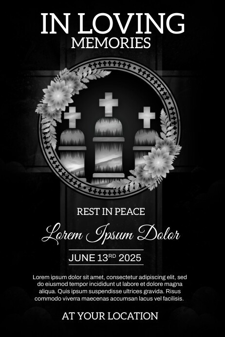 In Memory Adverts In Loving Memories Ads Template | PosterMyWall
