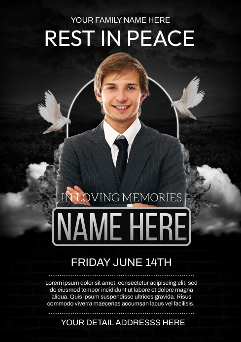 In Memory Adverts In Loving Memories Ads Template | PosterMyWall