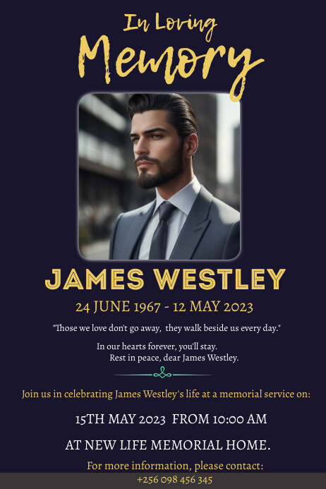 In loving memory banner Template | PosterMyWall